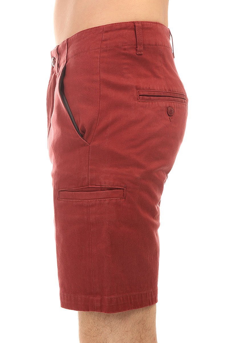 Шорты классические The Hundreds Industry Chino Short Burgundy Шорты классические The Hundreds Industry Chino Short Burgundy