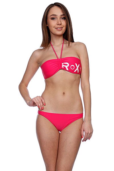 Купальник женский Roxy Solid Scooter Pt W Seaside Bandeau Bright Pink