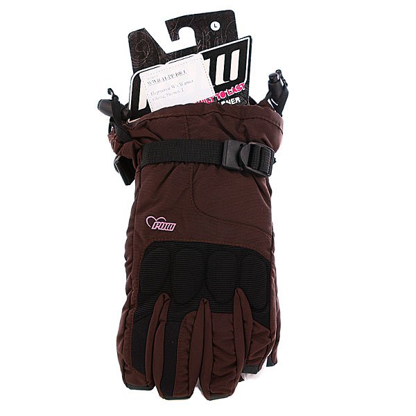 Перчатки сноубордические женские Pow Ws Warner Glove Brown