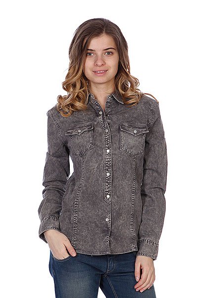 фото Рубашка женская Converse Washed Jacket Grey