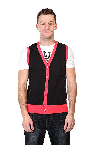 Жилетка Urban Classics Jersey Button Vest Black Infrared Жилетка Urban Classics Jersey Button Vest Black Infrared<br><br>Цвет: черный,розовый<br>Тип: Кардиган<br>Возраст: Взрослый<br>Пол: Мужской
