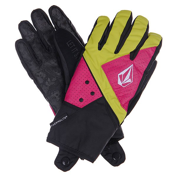 фото Перчатки сноубордические женские Volcom Bracket Glove Flash Yellow