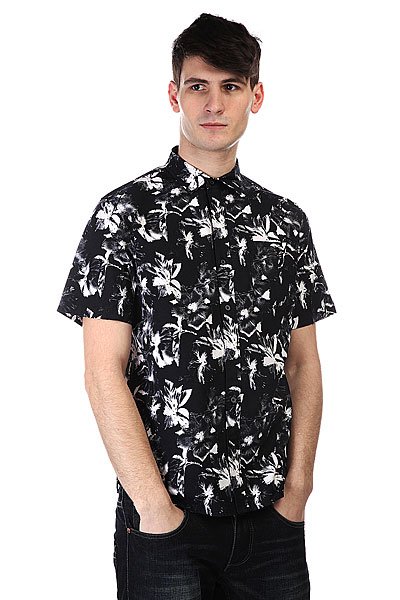 фото Рубашка Huf Floral S/S Woven Black Floral