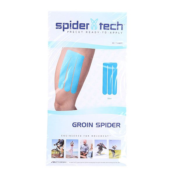 Лента кинезиологическая SpiderTech Groin Spider Blue