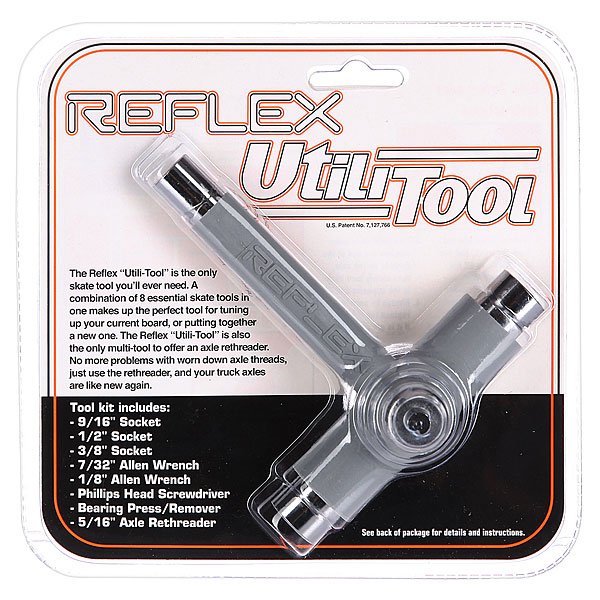 Ключ для скейтборда Reflex Tool Silver/Chrome