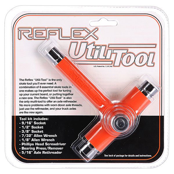 Ключ для скейтборда Reflex Tool Orange/Chrome