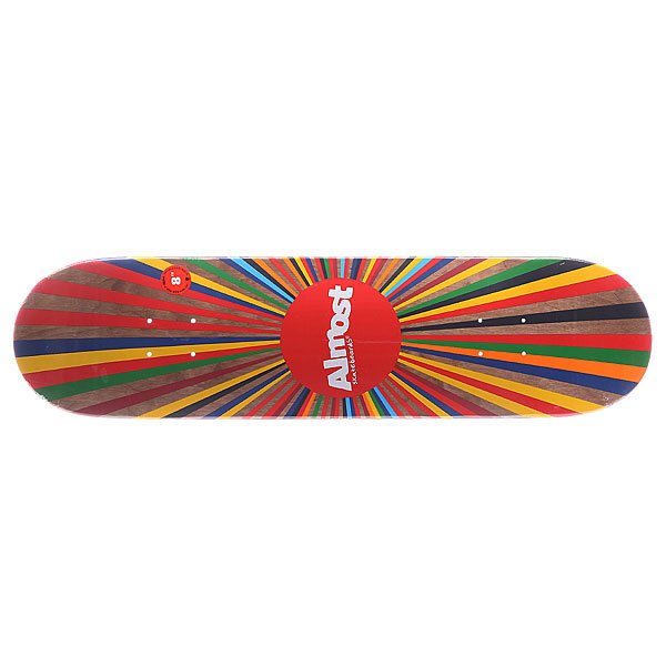 фото Дека для скейтборда для скейтборда Almost S5 Color Wheel Brown 31.6 x 8.0 (20.3 см)