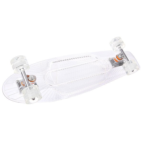 Скейт мини круизер Sunset Ghost Complete Clear Deck White Wheels 6 x 22 (55.9 см)