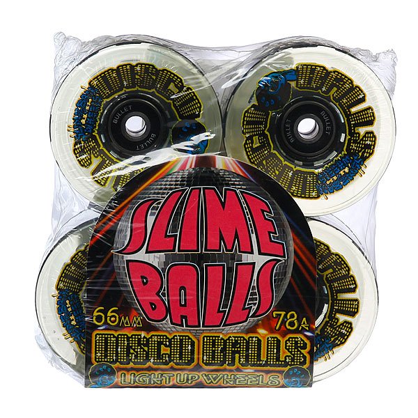 Купить Колеса   Колеса для скейтборда для лонгборда Santa Cruz Slime Balls Disco Balls 78A 66 mm
