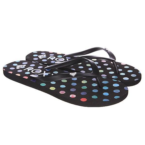 Купить Обувь   Шлепанцы женские Roxy Bamboo J Black/Dots