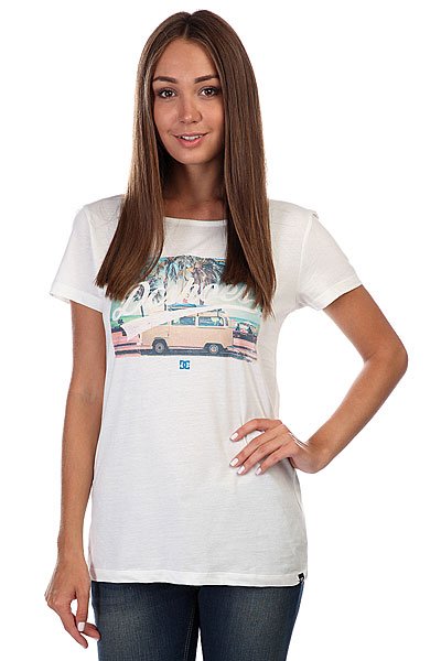 Футболка женская DC Roadtrip Te Off White от Proskater Футболка женская DC Roadtrip Te Off White от Proskater