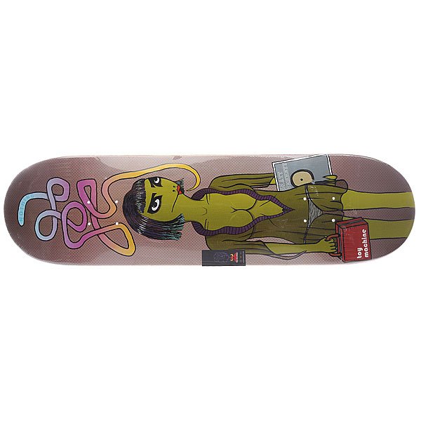 фото Дека для скейтборда для скейтборда Toy Machine Su5 Bennett Goth Girl Brown 32.5 x 8.25 (21 см)