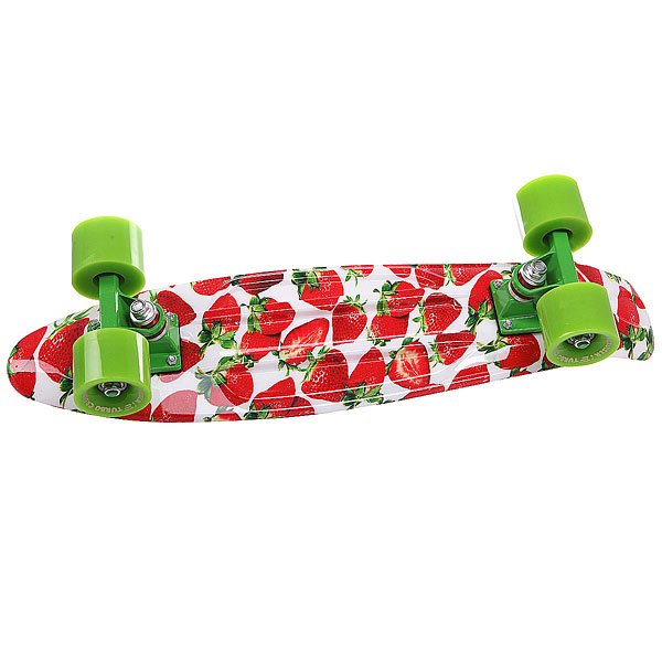 Скейт мини круизер Turbo-FB Stawberry Grass Red/Green/White 22 (55.9 см)