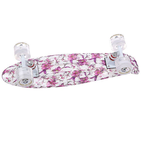 Скейт мини круизер Turbo-FB Flower White/Purple 22 (55.9 см)