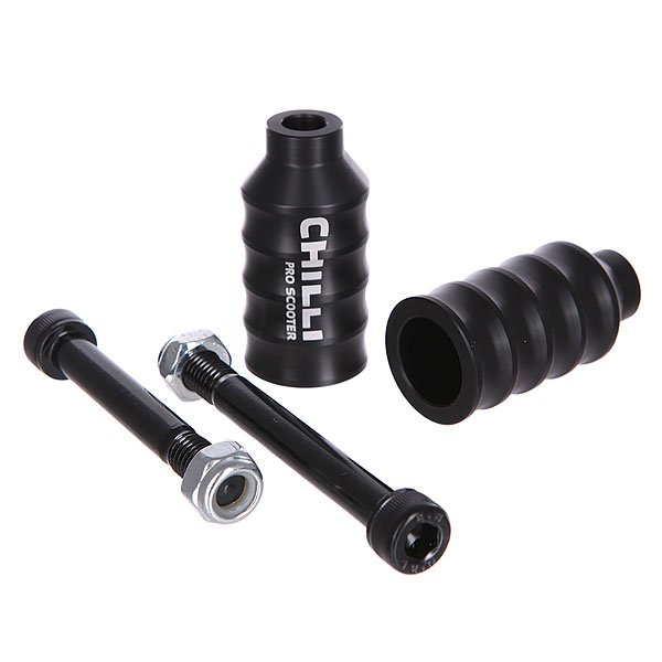 Пеги для самоката Chilli Peg Black Пеги для самоката Chilli Peg BlackУниверсальные трюковые пеги для самокатов для выполнения трюков в стиле фристайл. Характеристики:Совместимы со всеми типами вилок. Болты в комплекте.<br><br>Цвет: черный<br>Тип: Пеги для самоката
