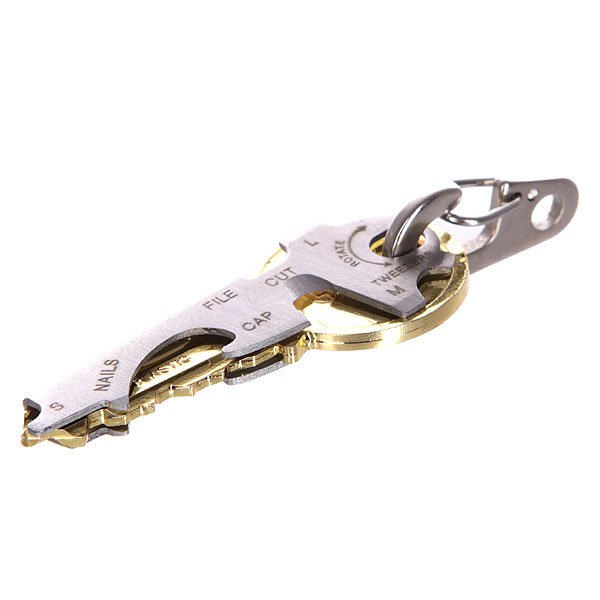 Брелок True Utility Keytool Tu247 Grey Брелок True Utility Keytool Tu247 GreyНадевается на стандартный дверной ключ. Этот аксессуар выполняет функции 8 основных инструментов, включая открывалку, пилку для ногтей, инструмент для чистки ногтей, 3 отвертки разного размера (в том числе для подкручивания самых маленьких болтиков в оправе очков), резак и даже подпружиненный пинцет. Пригодится в любой ситуации – и никаких неудобств! Технические характеристики: РАЗМЕР: Д50 x Ш20 мм. МАТЕРИАЛ: нержавеющая сталь 420. Открывалка. Отвертка для очков. Средняя отвертка. Большая отвертка. Пилка для ногтей. Приспособление для чистки ногтей. Резак.Пинцет. Быстроразъемный зажим CleverClip.<br><br>Цвет: серый<br>Тип: Брелок