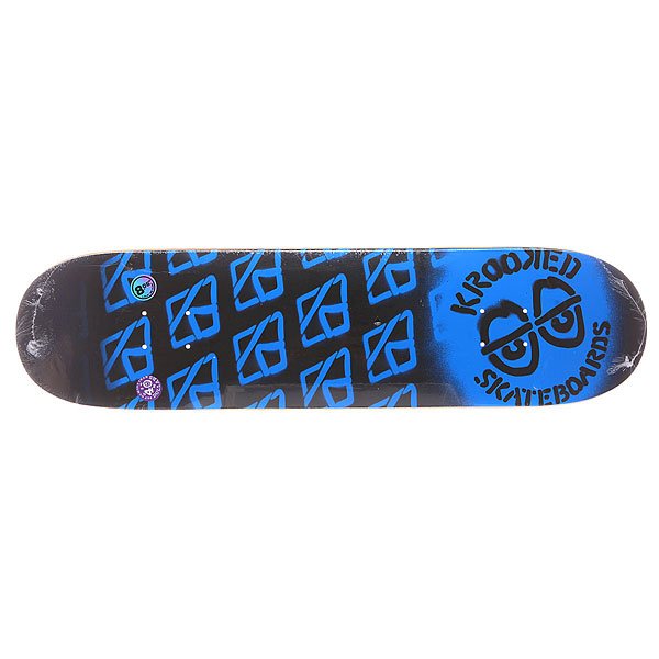 фото Дека для скейтборда для скейтборда Krooked Pp Diffused M Blue 31.8 x 8.1 (20.6 см)