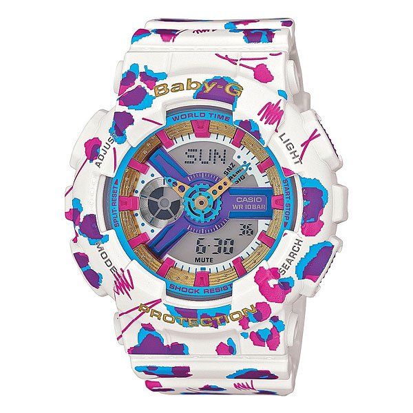 фото Часы детские Casio G-Shock Baby-g Ba-110fl-7a White/Purpule