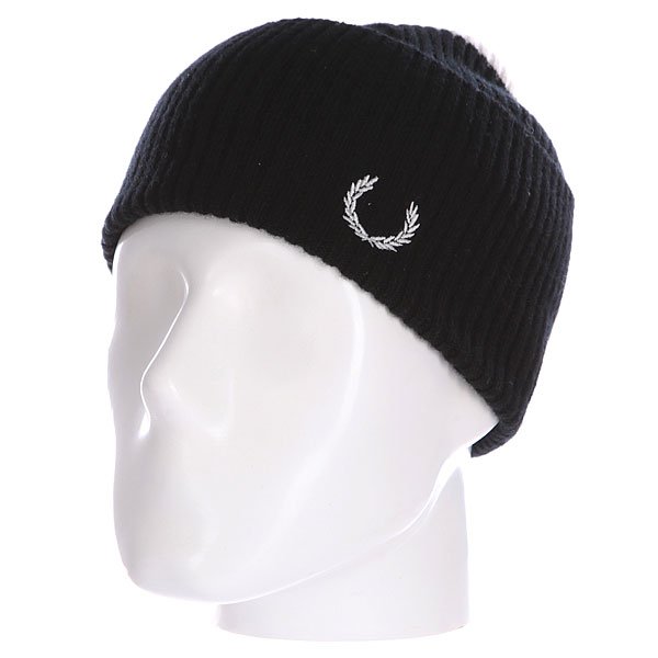 фото Шапка Fred Perry Striped Beanie Black/White