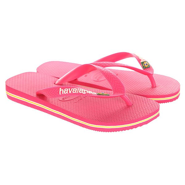 Вьетнамки Havaianas Brasil Logo Pink
