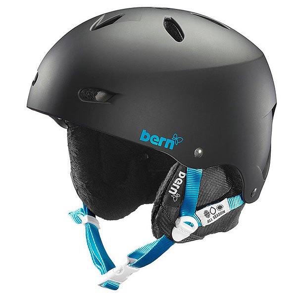 Шлем для сноуборда женский Bern Snow EPS Brighton Matte Black/Black Liner