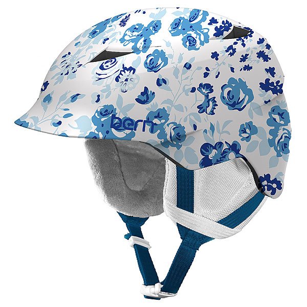 Шлем для сноуборда детский Bern Snow Zipmold Camina Satin White Floral/White Liner
