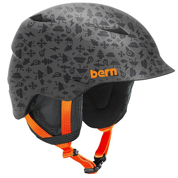 фото Шлем для сноуборда детский Bern Snow Zipmold Camino Grey Feature Creature/Black Liner