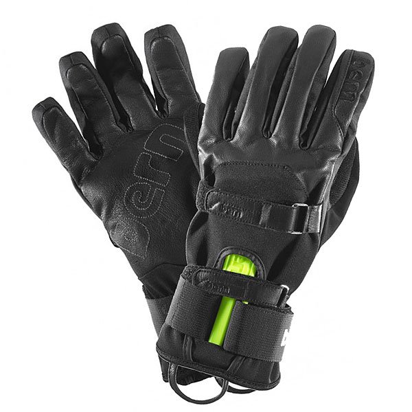 Перчатки сноубордические Bern Black Leather Gloves W Removable Wristguard Black