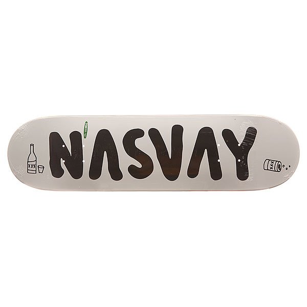 фото Дека для скейтборда для скейтборда Nasvay Team Board 14 White 32 x 8.1 (20.6 см)