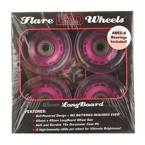 фото Колеса для скейтборда для лонгборда Sunset Long Board Wheel With Abec9 Purple 78A 65 mm