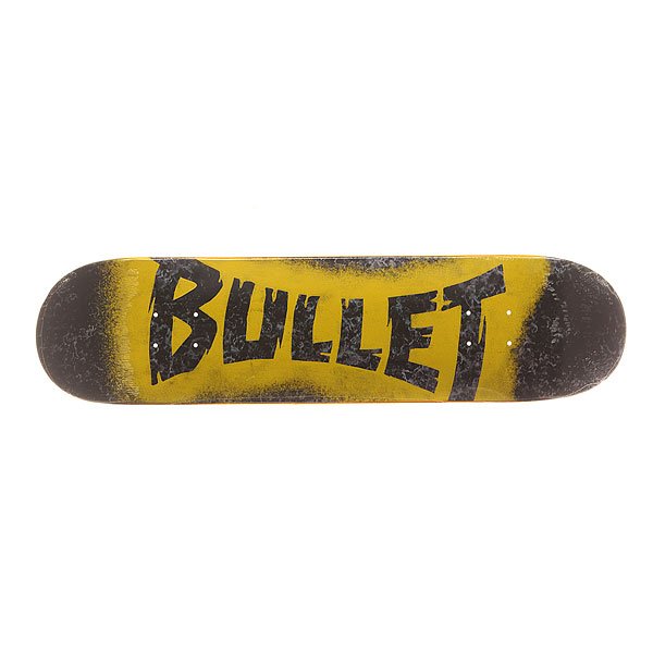 фото Дека для скейтборда для скейтборда Bullet S6 Sprayed Black 30.7 x 7.8 (19.8 см)