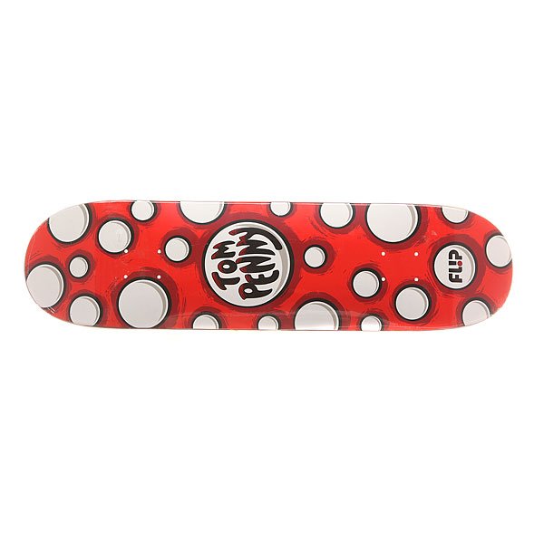 фото Дека для скейтборда для скейтборда Flip S6 Penny Pop Dots Red 32 x 8.13 (20.7 см)