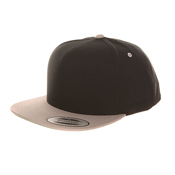 Бейсболка с прямым козырьком Flexfit 6007t Black/Silver бейсболка flexfit independent stock o g b c flexfit black