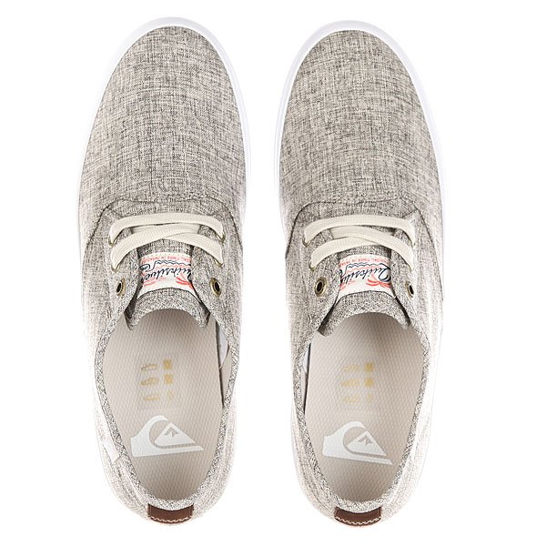 Кеды кроссовки низкие Quiksilver Shorebreak Delu Grey/White