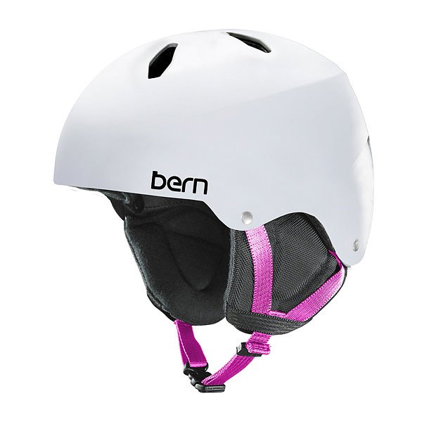 фото Шлем для сноуборда детский Bern Team Diabla Satin White/Black Cordova Earflaps