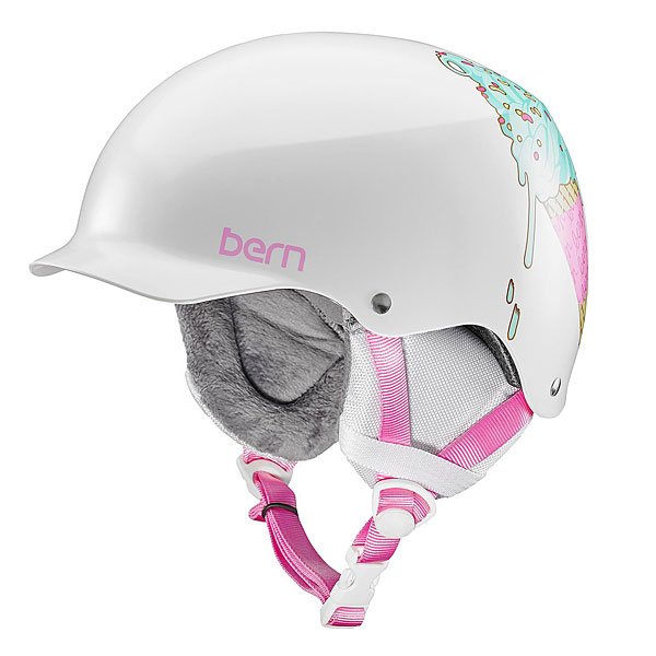 фото Шлем для сноуборда женский Bern Team Muse Satin White Ice Cream Cone/White Cordova