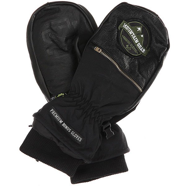 фото Варежки Bonus Gloves Leather Black