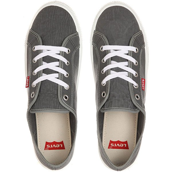 Кеды кроссовки низкие Levis Malibu Light Grey