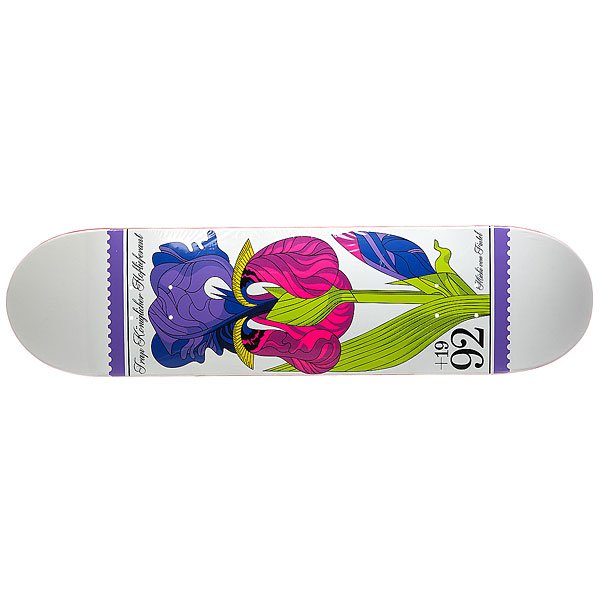 фото Дека для скейтборда для скейтборда Trap PAPER FLOWERS MVF White 31.875 x 8 (20.3 см)