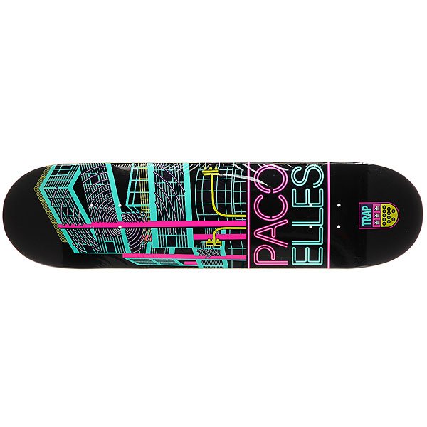 фото Дека для скейтборда для скейтборда Trap PE CITY SERIES DECK Black/Pink/Light Blue 32 x 8.125 (20.6 см)