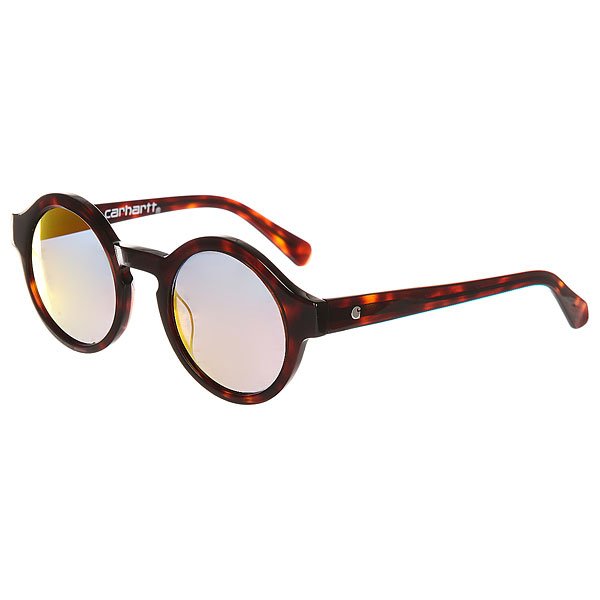 фото Очки женские Carhartt Wip Fox Sunglasses Tortoise Shell/Pink Mirrored Lenses