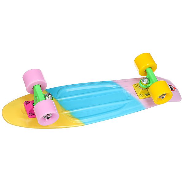 фото Скейт мини круизер Пластборды Cranberry Yellow/Light Blue/Pink 6 x 22.5 (57.2 см)