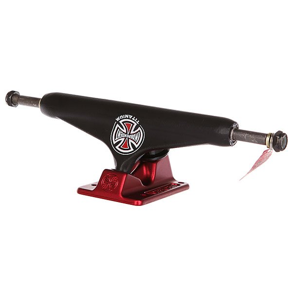 фото Подвеска для скейтборда 1шт. Independent Forged Titanium Flat Standard Black Ano Red 6.25 (22.9 см)