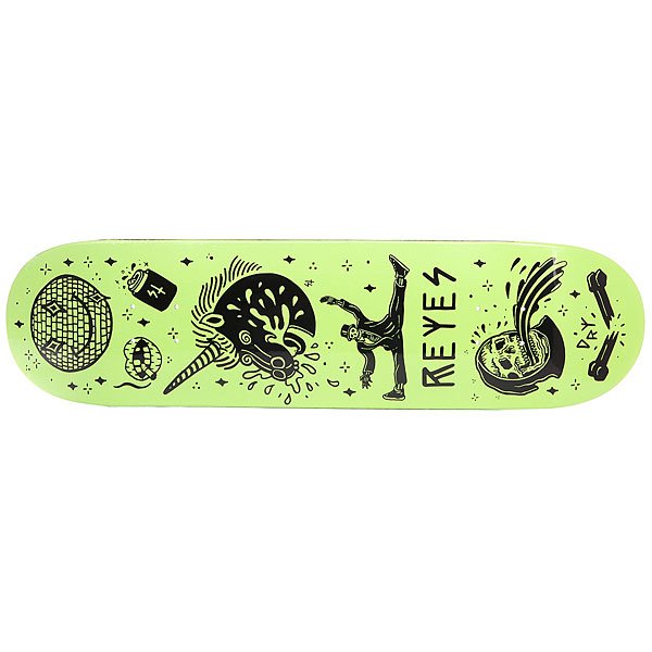 фото Дека для скейтборда для скейтборда Creature Reyes Tanked Pro Black/Green 31.6 x 8 (20.3 см)