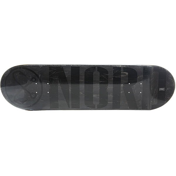 фото Дека для скейтборда для скейтборда Nord Лого Black Grey/Black 32.5 x 8.5 (21.6 см)