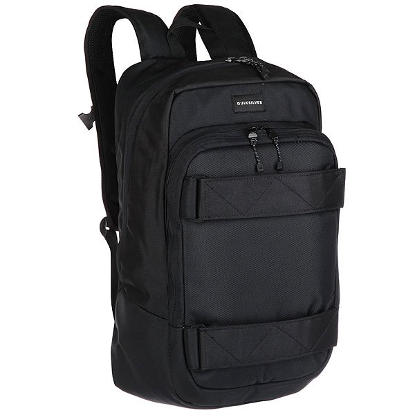 Рюкзак спортивный Quiksilver Skate Pack Black Рюкзак спортивный Quiksilver Skate Pack BlackФункциональный мужской рюкзак с ремнями для скейта, карманом для ноутбука и дополнительными карманами для всего необходимого.Технические характеристики: Основное отделение на молнии.Передний карман с органайзером.Скейтовые ремни.Карман для ноутбука.Один боковой карман.Карман для солнцезащитных очков с флисовой подкладкой.Регулируемые плечевые ремни.Нагрудный ремень.<br><br>Цвет: черный<br>Тип: Рюкзак спортивный<br>Возраст: Взрослый