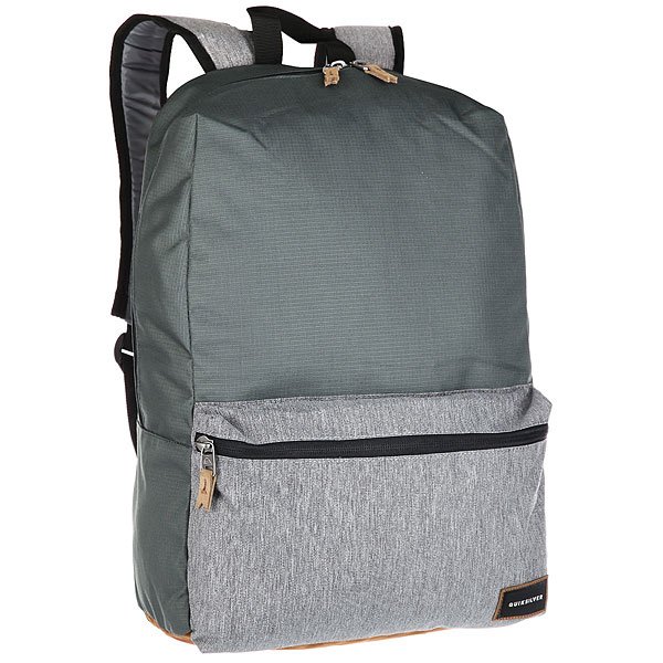 Рюкзак городской Quiksilver Night Track Plus Medium Grey Heather Рюкзак городской Quiksilver Night Track Plus Medium Grey HeatherХраните все необходимое, а также ноутбук или планшет в удобном городском рюкзаке Night Track.Технические характеристики: Основное отделение с карманом для ноутбука 15.Передний карман на молнии подходит для планшета.Регулируемые плечевые ремни.Уплотненная спинка и дно рюкзака.<br><br>Цвет: зеленый,серый<br>Тип: Рюкзак городской<br>Возраст: Взрослый