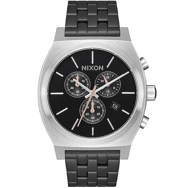 Фото Кварцевые часы Nixon Time Teller Chrono Black/Steel. Купить с доставкой