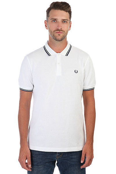 фото Поло Fred Perry Twin Tipped White