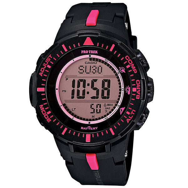 фото Электронные часы женский Casio Sport Prg-300-1a4 Black/Pink
